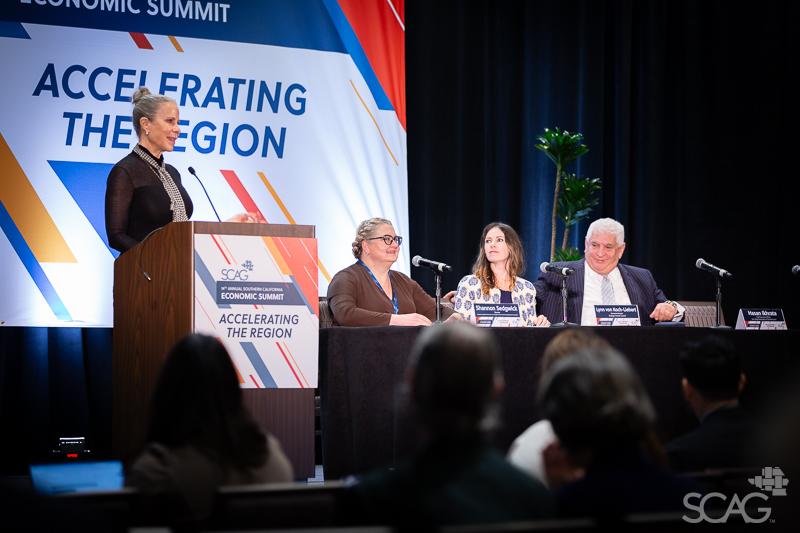 Panel presentations at the Economic Summit.