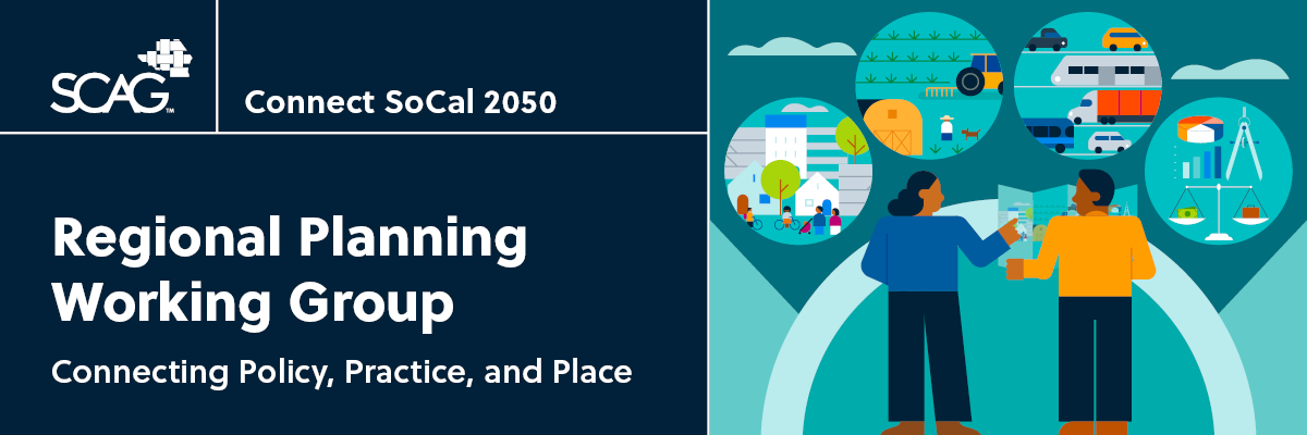 Two people discussing transportation plans with illustrated charts.