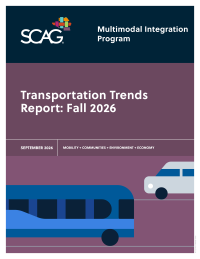 Transportation Trends Report cover with abstract vehicles.