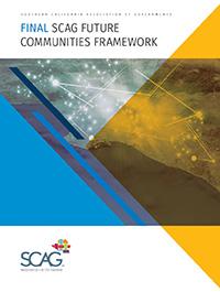 SCAG document cover with map and abstract design.